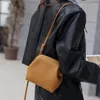 Shoulder Bags Fashion Korea Style Genuine Leather Shell Bag Female Small Crossbody Soft Daily Casual Commute Handbags Brown