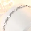 Charm Bracelets DAIWUJAN Romantic Zircon Heart For Women Silver Color Crystal Wedding Jewelry Valentine's Day Gift