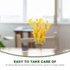 Fleurs décoratives 6 pièces artificielle jaune artisanat Simulation fleur Po accessoire plantes Bouquet pour la fête de mariage à la maison