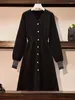 Casual Jurken Elegant Voor Vrouwen 2024 Herfst Winter Gebreide Jurk Met Lange Mouwen Vintage Effen LOSSE Koreaanse Mode Trui