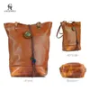 Angengrui Autumn Winter The Mingine Leather Womens Bag Vintage Fashion Tote Cowhide Handmade One Sholdle Shopping240329