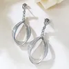 Boucles d'oreilles en argent S925, bijoux polyvalents à la mode et élégants