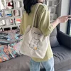 Mulheres Corduroy Bolsas de Ombro Urso Padrão Senhoras Bolsa Casual Reutilizável Grande Capacidade Sacolas Casual Feminina Loja Sacos j3eP #