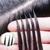 JSNME droit Micro plume cheveux Remy cheveux humains paquets noir brun blond 613 couleur pour Salon peut bouclés 240327