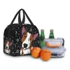 starry Isolierte Lunchtasche mit englischem Bullterrier für Damen, Haustier, Hund, wiederverwendbarer Kühler, Thermo-Bento-Box, Arbeit, Schule, Reisetaschen P8HQ#