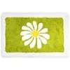 Bath Mats Bathroom Rug Mat Soft Non-Slip Bathtub Ultra Water Absorbent Plush Microfiber Doormat Cute Daisy