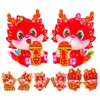 Tapeten 4 Paare Jahr Dragon Tür Aufkleber Chinesische Abziehbilder Fenster Dekor Frühling Festival Badezimmer Dekorationen Wandaufkleber Grilles