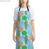Фартуки мультфильм кулинарная кухня для женщины мужски винтажные сахарные аксессуары для выпечки Shul