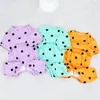 Dog Apparel Pet Jumpsuit Fine Workmanship Tail Button Design Polka Dot Puppy Four-legged Loungewear Dress-up