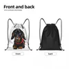 cute Dachshund Dog Print Drawstring Backpack Sports Gym Bag for Women Men Sausage Wiener Badger Dogs Shop Sackpack M6gW#