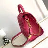 High quality designer bag women handbag high quality crossbody bag Genuine Leather sequin bags trendy letter pattern straddle shoulder bag free shipping