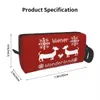 Wiener Wderland In Festive Red Christmas Teckel Voyage Trousse de toilette Saucisse Chien Maquillage Sac Cosmétique Beauté Stockage Dopp Kit 53Bk #