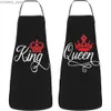 Aprons Hot Mr Right And Mrs Always Right Apron For Women Men Unisex Bib Funny Couples Cooking Kitchen Tablier Cuisine Chef Baking Y240401