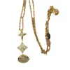 Womens Designer Fashion Brand Vier Blad Bloem Diamanten Hanger Ketting Klassieke Charme Goud Titanium Stalen Sieraden