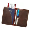 Nouveau portefeuille de passeport en cuir véritable 2022 Vintage Vintor Couvre de passeport en cuir unisexe Portefeuille de crédit de carte de voyage portefeuille M3XK #