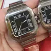 Elegant 40 mm vierkant roestvrijstalen mechanisch horloge voor heren Modieus herenpolshorloge met armband