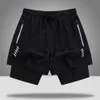 Short américain Double couche pour hommes, basket-ball, doublure trois cultures, séchage rapide, deux pièces, football, survêtement ample, à la mode