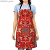 Grembiuli estetici da donna cucina grembiule originale ragazza impermeabile ragazza cantiera cameriera lavoro apron a prova di olio marocco vintage persia y240401xa6b