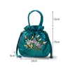 embroidered Drawstring Bag Women Ethnic Style Fr Handbag Bucket Bag Phe Bag Purse Female Chinese Style Handle Shop u5If#