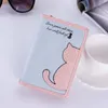 new wallet female short Korean versi of cute carto half side cat PU leather zipper buckle student coin wallet folding multi- F5AU#