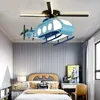 Taklampor Creative Children's Room Helicopter Light Modern Simple Boy's Bedroom Cartoon Decoration Flygplan