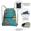 vintage Map Of The World 1897 Drawstring Bags Backpacks Woman Women Backpack School Shoe Dance Yoga Shop High Capacity Retro 447r#