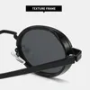 Solglasögon Metal Frame Oval Retro Hip-Hop UV400 Punk Shades 90-talets stilglas för kvinnor