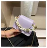 Çanta Pu Deri Bayanlar Akrilik Zincir Mini Flep Omuz Messenger Çantalar Moda Kadınlar Küçük Crossbody Kadın Çantalar Debriyaj Çanta