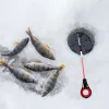 1-2PCSポータブルミニアイスフィッシングロッド冬のアイスフィッシングポールアブスアイス冬の屋外釣りタックルリムーバブル交換ツール