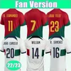 22 23 Portugals Pepe Mens Soccer Trikots Version Nationalmannschaft Antonio S. Diogo Costa Joao Cancelo Joao Felix Home Away Football Shirts