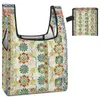 Shoppingväskor anpassade tryckta estetiska dubbla remmar handväska etnisk retro tote casual kvinna livsmedelsväst väska anpassad mönster