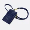 Porta carte con zip personalizzato con lettere iniziali in pelle di mucca, modello in coccodrillo, con cerniera in pelle, cordino, portamonete da donna W7cN #