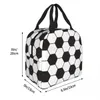 Sac à lunch isolée de football classique Sac à coffrave Consulter Councauer Soccer Soccer Sports High Captile Box Tote Outdoor O6VQ #