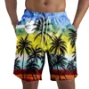 Męskie szorty na Hawajskie wakacyjne plaża dla mężczyzn zwykłe krótkie spodnie 3D drukowane kwiat elastyczne bandaż deskę spodni kąpielowate pnie pływania