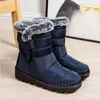 Boots vintervattentäta kvinnor 2024 ullkrage högt rörisolering kvinnor bomullskor avslappnad snö botas kvinnliga zapatos