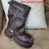 Women Casual Knee-high Boots Flats Heel Women Long Boots High Quality Leather Ladies Knight Boots p25d50