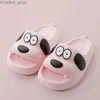 Hemskor Catroon Dog Outdoor Home Slippers Thick Soled Non Slip Slides Badrum inomhus Summer Comfy Shoes Y240401
