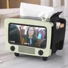 Creatieve TV Tissue Box Houder met Mobiele Telefoon Slot 2-in-1 Tissue Box Servethouder Mobiele Telefoon Wattenstaafje Tandenstokerhouder 240327