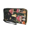 belidome Cute Mushroom Mo Butterfly Wallets for Womens RFID Blocking Leather Card Holder Clutch Bags Around Zip Lg Purse s0DV#