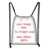 Personnaliser l'image / logo / nom sac à cordon femmes hommes sac de rangement garçons filles casual sac à dos dames boutique sacs cadeau O6h8 #