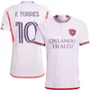 2024 25 Orlando City SC Mens Futebol Jerseys F.TORRES OJEDA ARAUJO JANSSON L.MURIEL McGUIRE Away Camisa de Futebol Manga Curta Uniformes Adultos