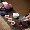 Кружки керамический дорожный чайный набор чайная посуда сумка 1 чайник 3 чайные чашки фарфоровый стеклянный горшок с чашкой Gaiwan бизнес-подарок