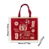 grote capaciteit rode N-geweven stof winkeltas herbruikbare opvouwbare winkeltasje Tote opslag handtas kruidenier milieuvriendelijke tassen f0uU #