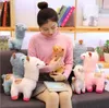 Hot selling cute cartoon with squinting eyes and smiling alpaca doll plush toy, internet celebrity new product, hot selling children's doll