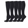 5 Paar/Pack Compri Socken Männer Laufen Sport Socken Kniehohe 30mmHg Medizinische Ödeme Krampfadern Frauen Compri Strumpf X2j2 #