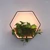 Lampada da parete per esterni impermeabili Ville Pareti esterne Cortili Piante verdi Giardini creativi in vaso Luci d'atmosfera a LED