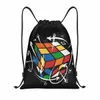 Personalizado Rubix Rubiks Cube Math Fórmula Cordão Sacos para Treinamento Yoga Mochilas Homens Mulheres Geek Magic Gift Sports Gym Sackpack c3U3 #