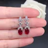 Boucles d'oreilles à clous (3Ct au Total) 1,5 ct chaque diamant de laboratoire bleu-rouge de coupe ovale 18K AU750 boucle d'oreille en or blanc bijoux féminins E070