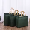 durable avec poignée bricolage vert bleu N tissé fourre-tout sac cadeau sac à main Ecobag Eco sac d'épicerie O10J #