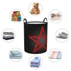 Bolsas de lavandería Cesta sucia Pentagrama Anillo de fundición mágica Cubo de almacenamiento de ropa plegable Juguete Organizador impermeable para el hogar